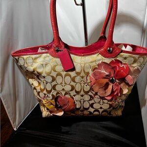 Coach Bleeker Floral Appliqué Tote